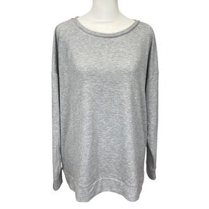 Premise Back Zip Pullover Sweater Top in Heather Gray Size Small NWT